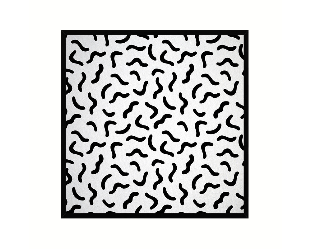 Abstract Black Artwork Wood Frame Gifts Modern Wall Decor Art Prints