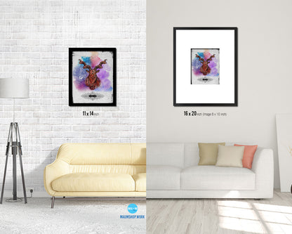 Capricorn Constellation Prediction Yearly Horoscope Wood Framed Paper Print Wall Art Decor Gifts