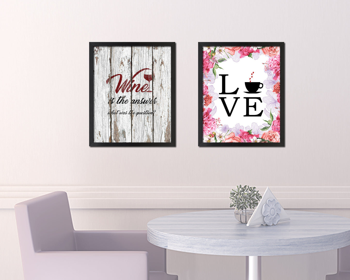 Wine is the answer what was the question Words Wood Framed Print Wall Decor Art Gifts