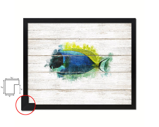 Tropical Fish Framed Print Modern Restaurant Sushi Bar Modern Watercolor Wall Art Decor