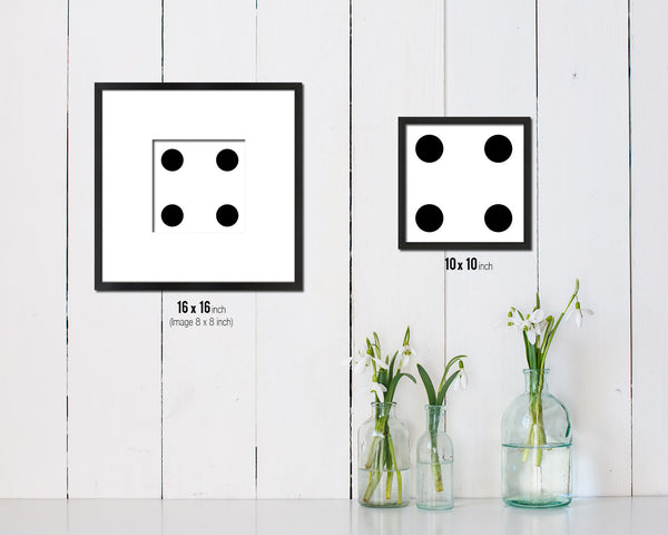 Dice 4 Punctuation Symbol Framed Print Home Decor Wall Art English Teacher Gifts