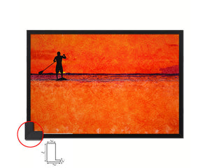 Beautiful Color Sunset Island Artwork Painting Print Art Frame Home Wall Decor Gifts