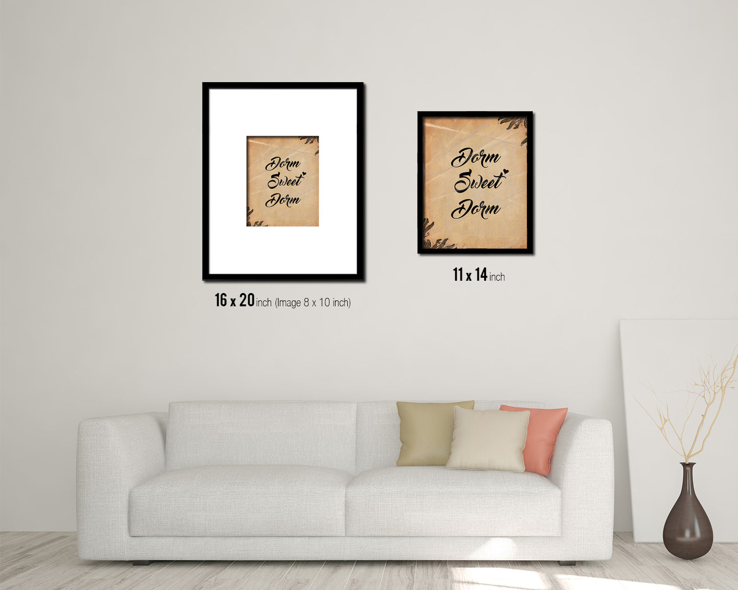 Dorm sweet dorm Quote Paper Artwork Framed Print Wall Decor Art