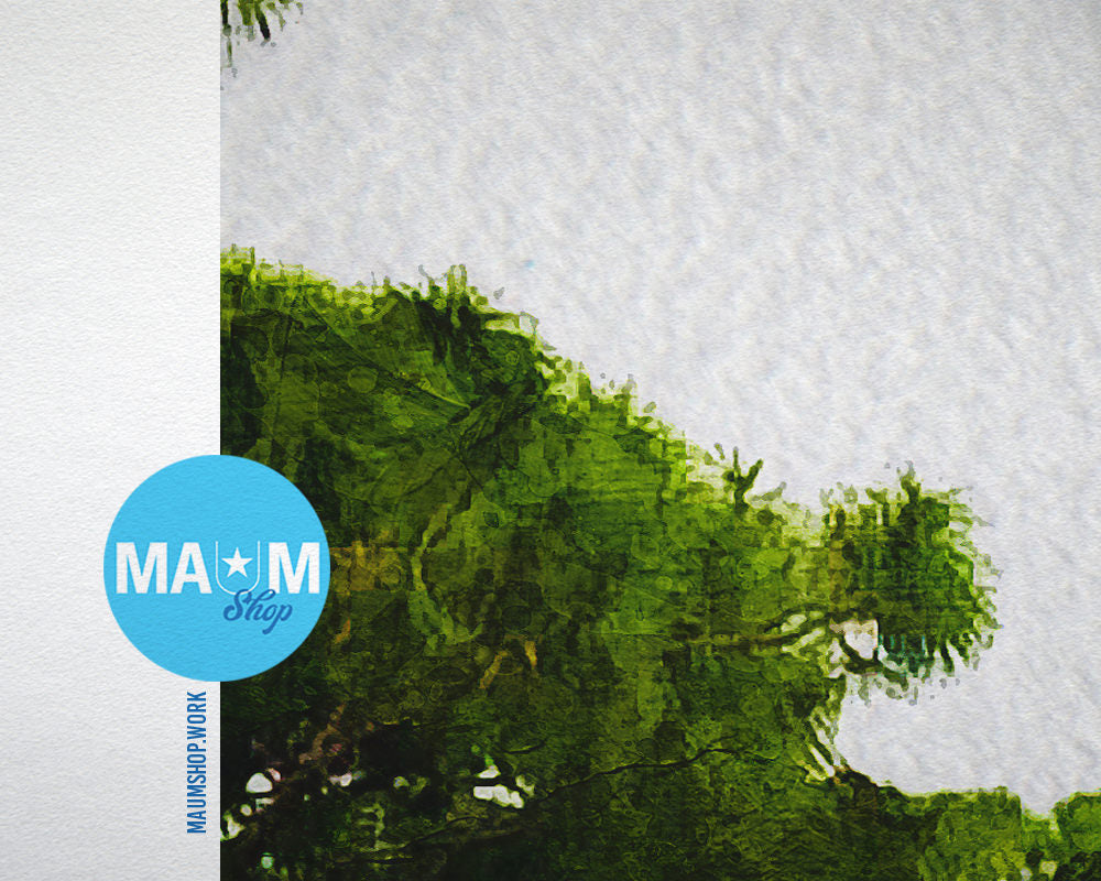 Gorgeous Golf Course Artwork Painting Print Art Wood Framed Wall Decor Gifts