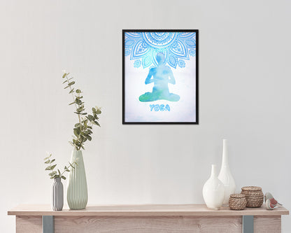 Easy Pose Sukhasana Yoga Wood Framed Print Wall Decor Art Gifts