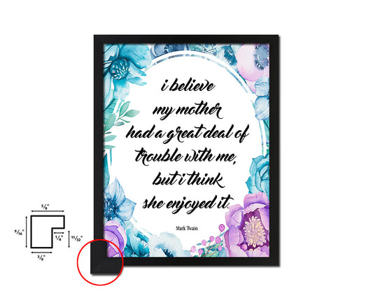 I am not your friend I am your parent Quote Boho Flower Framed Print Wall Decor Art