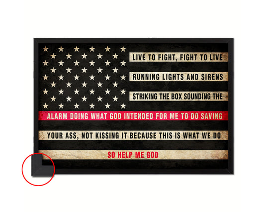 Thin Red Line Honoring Law Enforcement, Powercall Sirens Vintage Military Flag Art