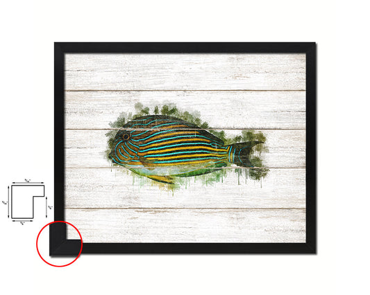 Tropical Fish Framed Print Modern Restaurant Sushi Bar Modern Watercolor Wall Art Decor