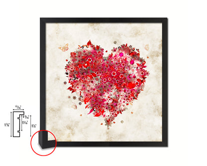 Heart Red Punctuation Symbol Framed Print Home Decor Wall Art English Teacher Gifts