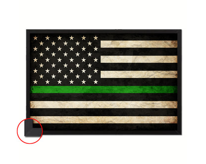 Thin Green Line Support Border Patrol American Vintage Military Flag Art