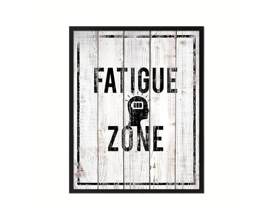 Fatigue Zone Notice Danger Sign Framed Print Home Decor Wall Art Gifts
