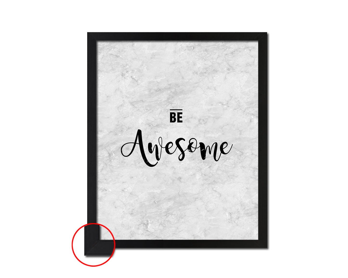 Be Awesome Inspirational Quote Framed Print Wall Art Decor Gifts