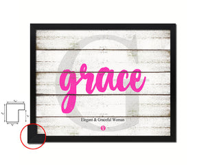Grace Personalized Biblical Name Plate Art Framed Print Kids Baby Room Wall Decor Gifts