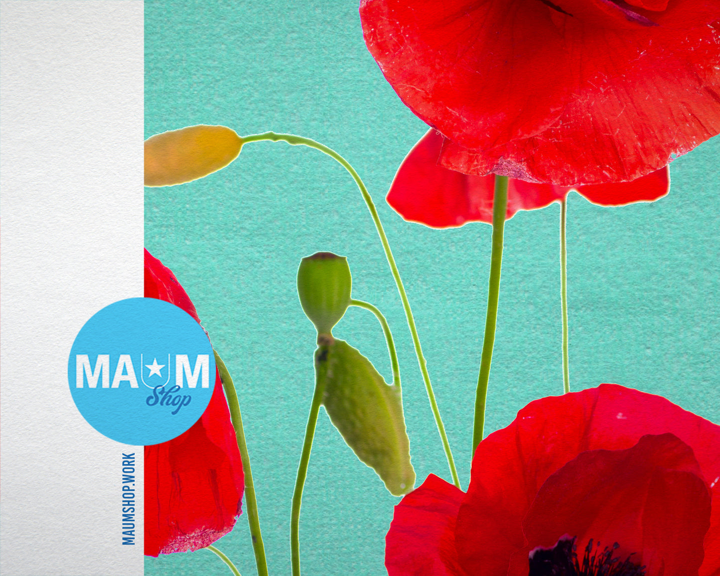 Poppy Colorful Plants Art Wood Framed Print Wall Decor Gifts