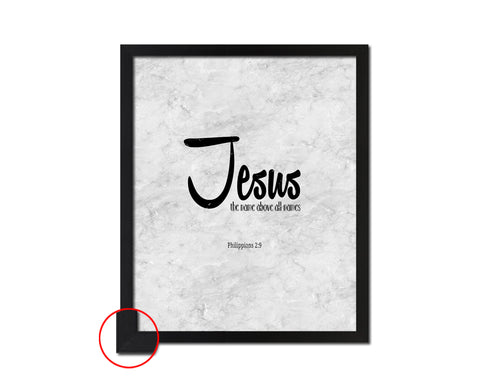 Jesus the name above all names, Philippians 2:9 Bible Scripture Verse Framed Art