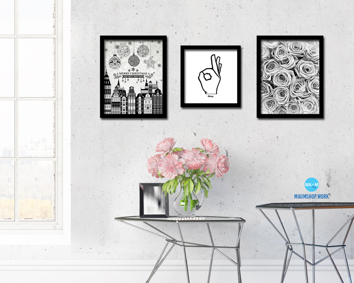 Okay hand Punctuation Symbol Framed Print Home Decor Wall Art English Teacher Gifts