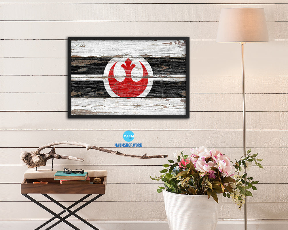 Alliance to Restore the Republic Wood Rustic Flag Wood Framed Print Wall Art Decor Gifts