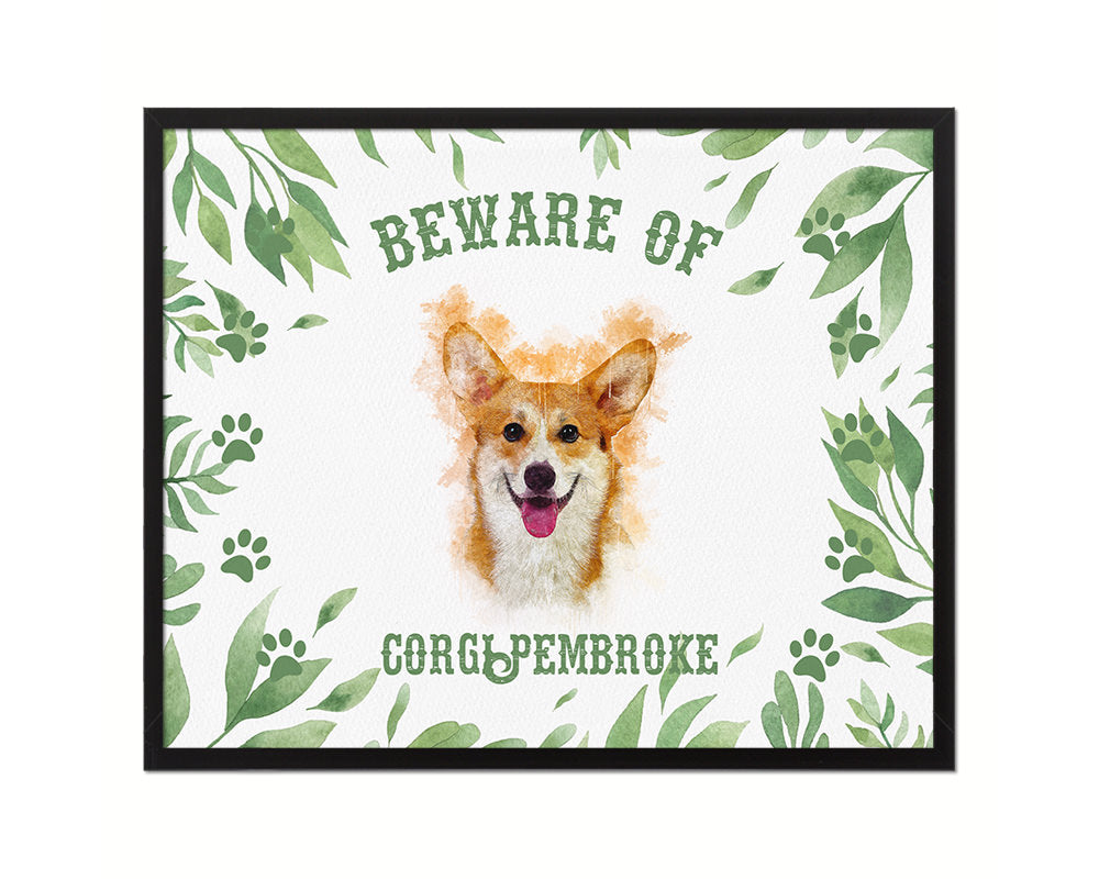 Beware of Cocker Spaniel Sign Wood Framed Print Wall Art Decor Gifts