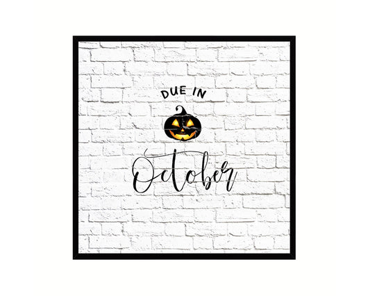 Baby Due In October Pregnancy Announcement Personalized Frame Print Wall Decor Art Gifts