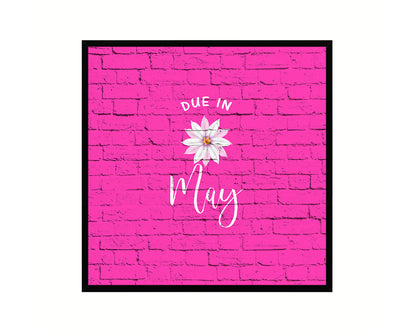 Baby Due In May Pregnancy Announcement Personalized Frame Print Wall Decor Art Gifts