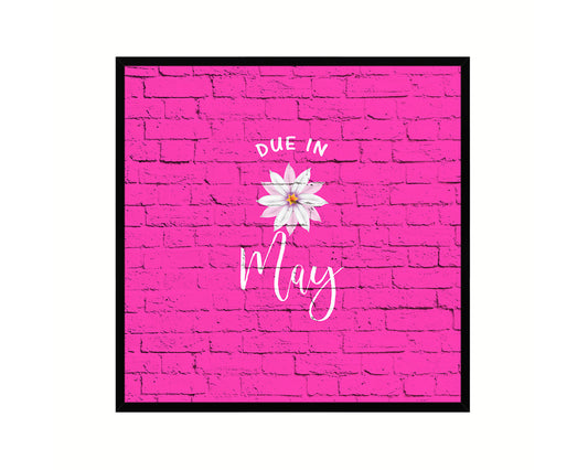 Baby Due In May Pregnancy Announcement Personalized Frame Print Wall Decor Art Gifts