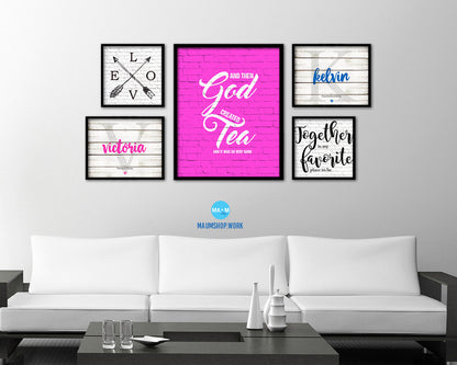 And then god created and it was so very good Quote Framed Print Home Decor Wall Art Gifts