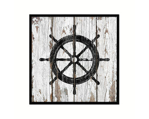 Wheel Nautical Wood Framed Gifts Ocean Beach Fishing Home Decor Wall Art Prints