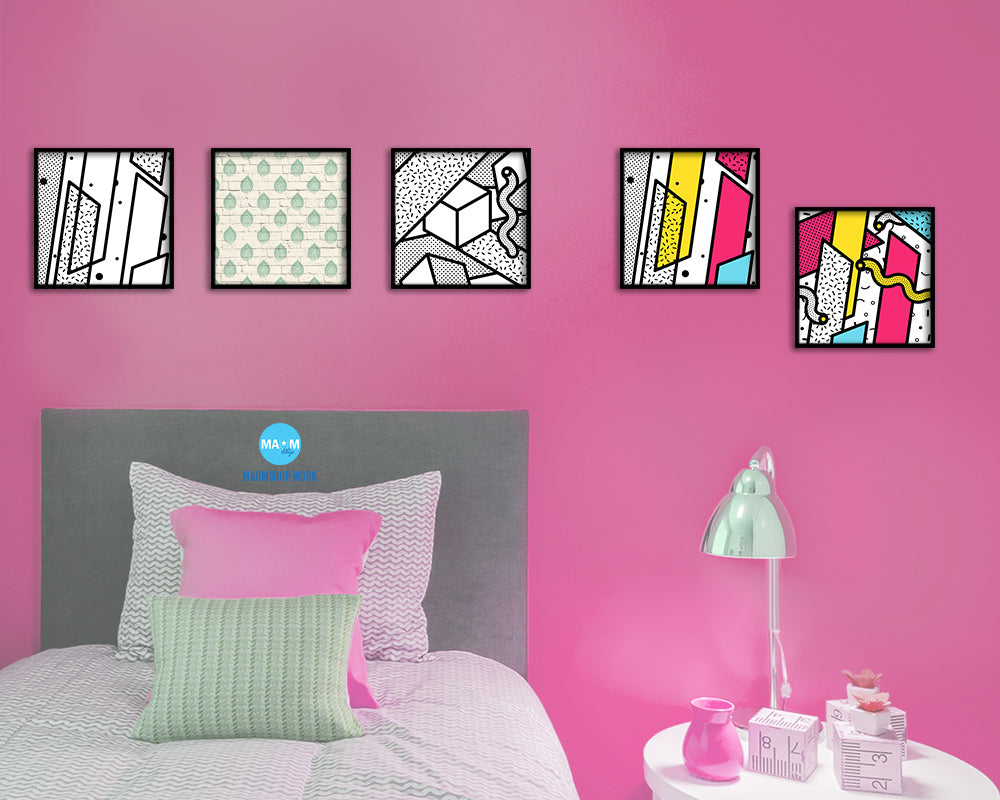 Abstract Green Artwork Wood Frame Gifts Modern Wall Decor Art Prints