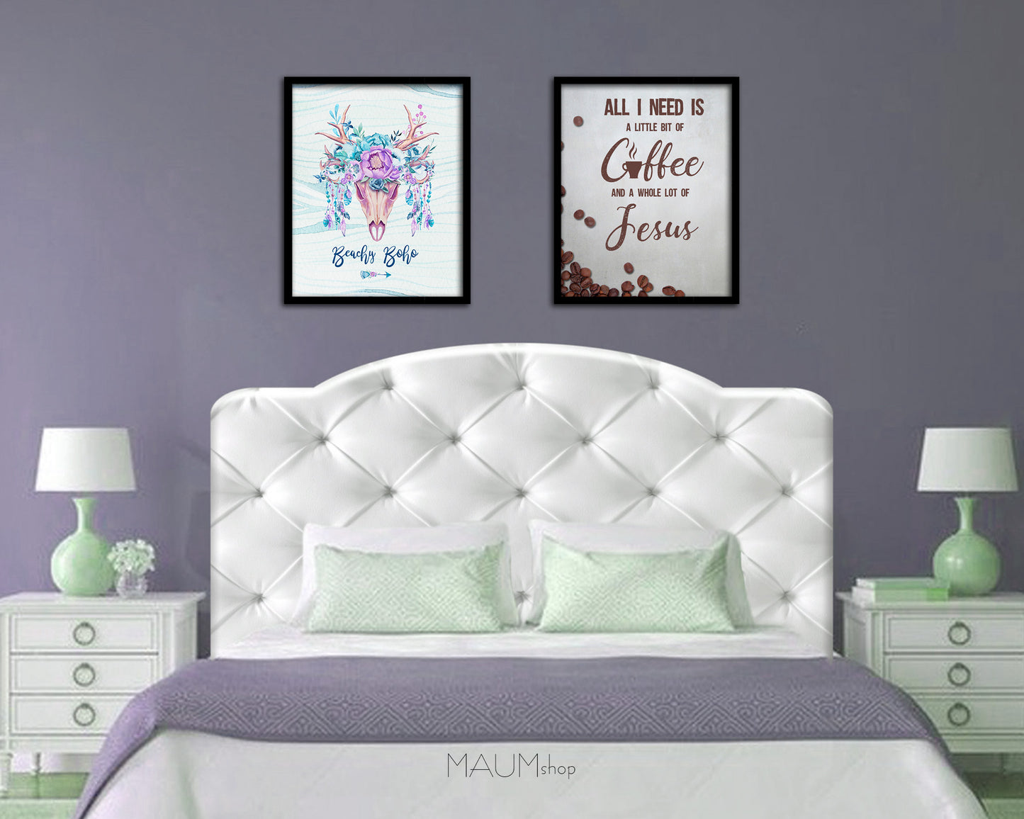 All I need today is a little bit of coffee and a whole lot of Jesus Bible Verse Scripture Frame Print