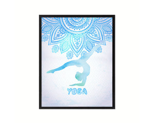 Gymnastic yoga Contorsionist practicing Yoga Wood Framed Print Wall Decor Art Gifts