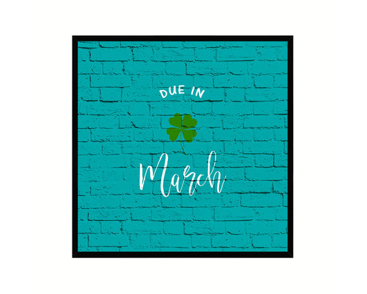 Baby Due In March Pregnancy Announcement Personalized Frame Print Wall Decor Art Gifts