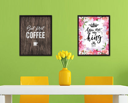 But first, coffee Quote Framed Artwork Print Wall Decor Art Gifts