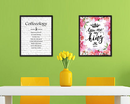 Coffeeology espresso yourself so many blends Quote Framed Artwork Print Wall Decor Art Gifts