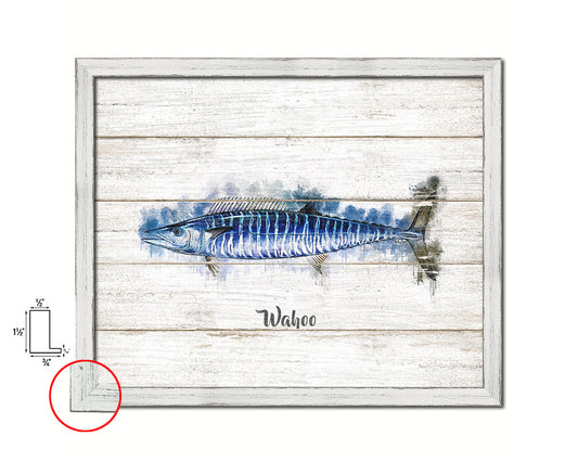 Wahoo Fish Framed Prints Modern Restaurant Sushi Bar Watercolor Wall Art Decor