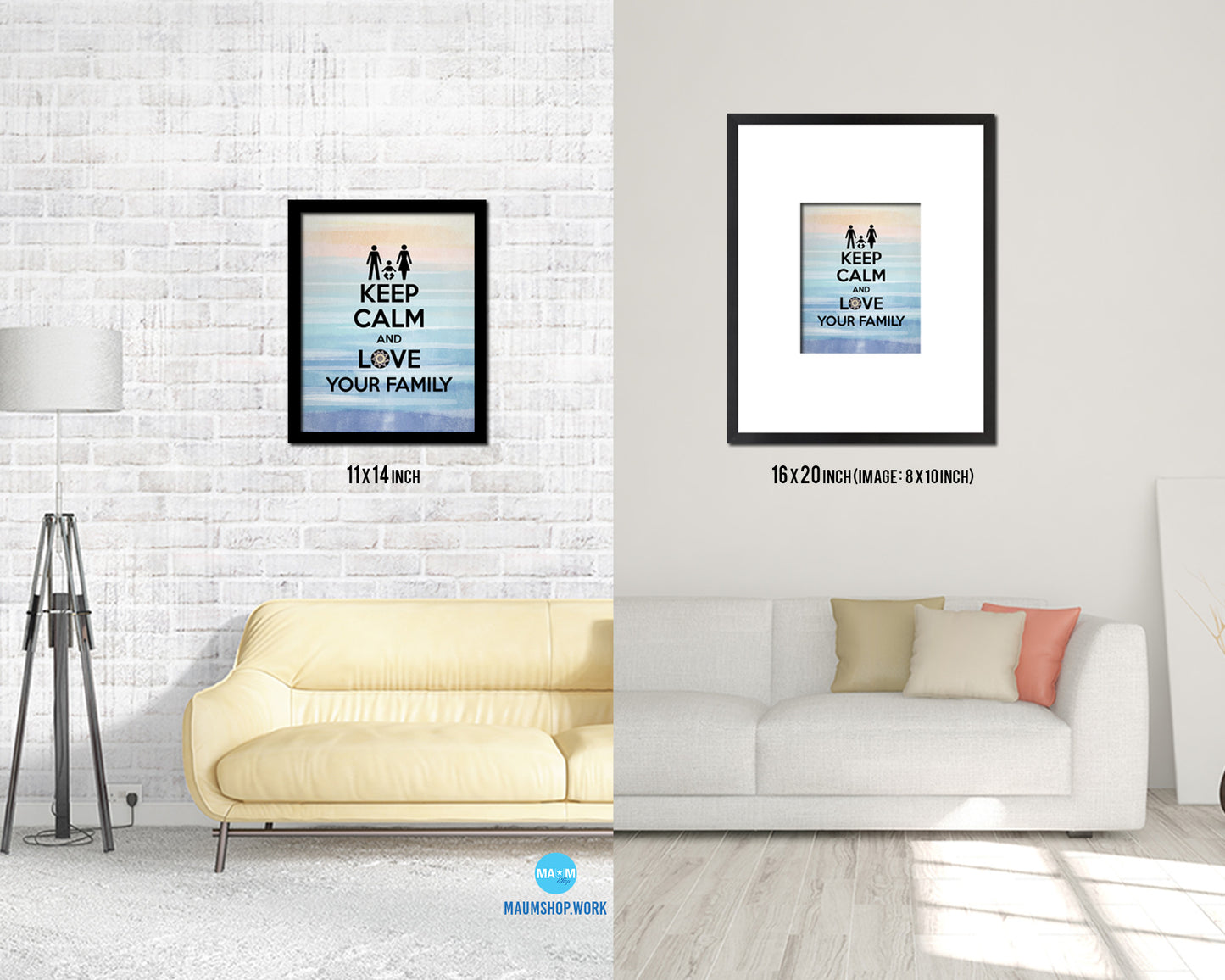 Keep calm and love your family Quote Framed Print Wall Decor Art Gifts