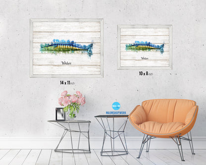 Wahoo Fish Framed Prints Modern Restaurant Sushi Bar Watercolor Wall Art Decor