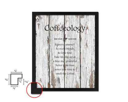Coffeeology espresso yourself so many blends Quote Framed Artwork Print Wall Decor Art Gifts
