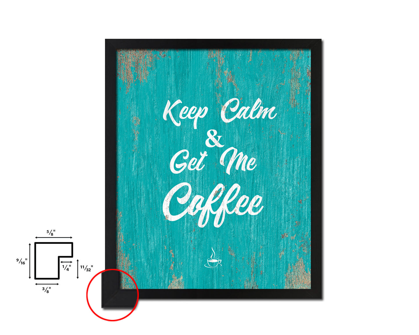 Keep calm & get me a coffee Quotes Framed Print Home Decor Wall Art Gifts