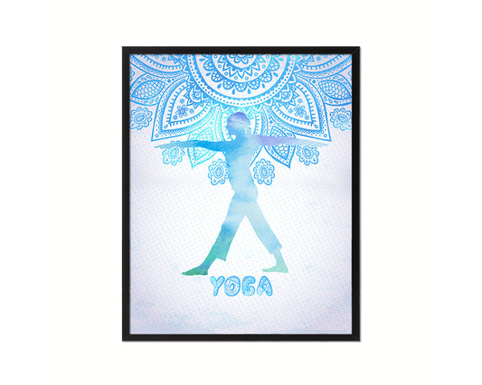 Triangle Preparation Yoga Wood Framed Print Wall Decor Art Gifts