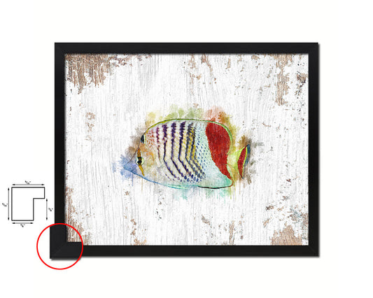 Tropical Fish Framed Print Modern Restaurant Sushi Bar Modern Watercolor Wall Art Decor
