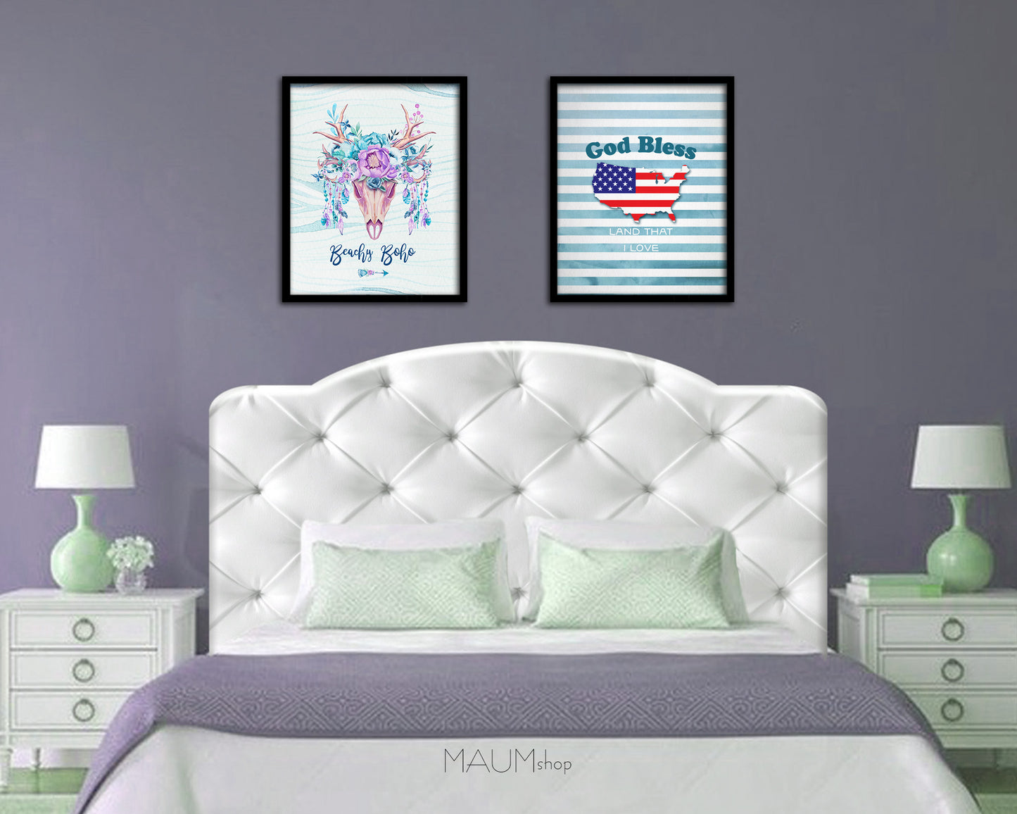 God bless America land that I love Bible Verse Scripture Framed Print Wall Decor Art Gifts