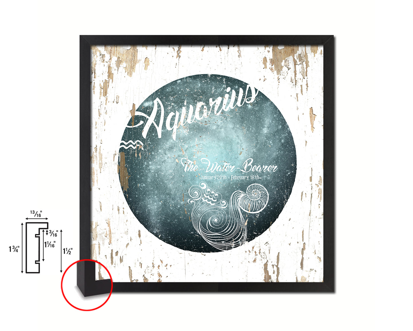 Aquarius Astrology Prediction Yearly Horoscope Wood Framed Print Wall Art Decor Gifts