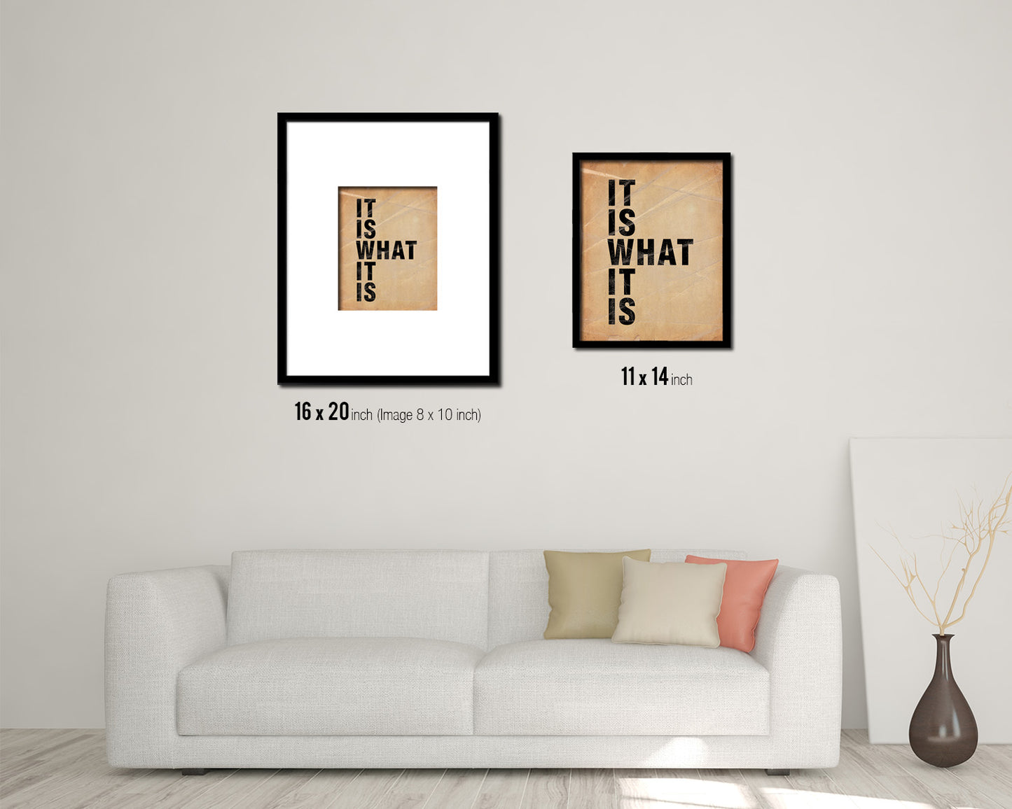 It is what it is Quote Paper Artwork Framed Print Wall Decor Art