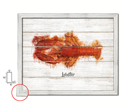Lobster Fish Framed Prints Modern Restaurant Sushi Bar Watercolor Wall Art Decor