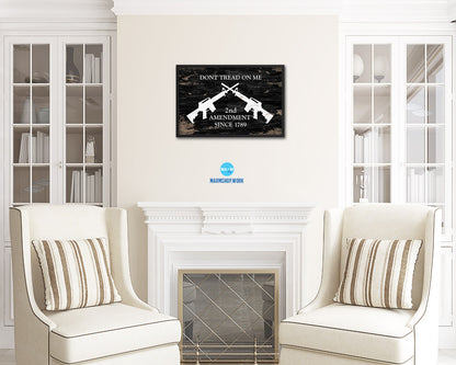 2nd Amendment Dont Tread On Me Shabby Chic Military Flag Framed Print Art