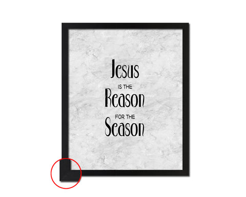 Jesus is the reason for the season Bible Scripture Verse Framed Print Wall Art Decor Gifts
