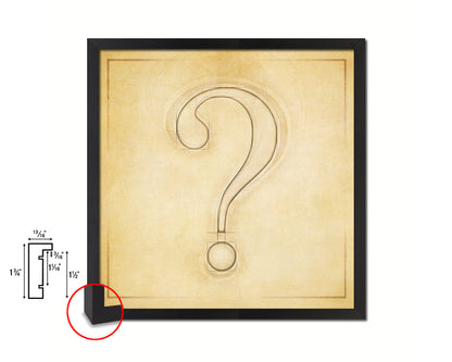 Question Punctuation Symbol Framed Print Home Decor Wall Art English Teacher Gifts