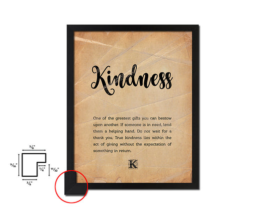 Kindness Quote Paper Artwork Framed Print Wall Decor Art