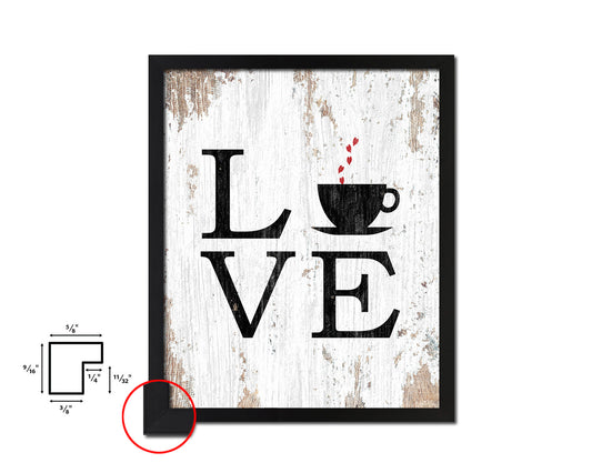 Love coffee Quote Framed Artwork Print Wall Decor Art Gifts