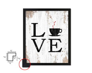 Love coffee Quote Framed Artwork Print Wall Decor Art Gifts